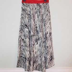 ARK & CO. Zebra Print High Low skirt